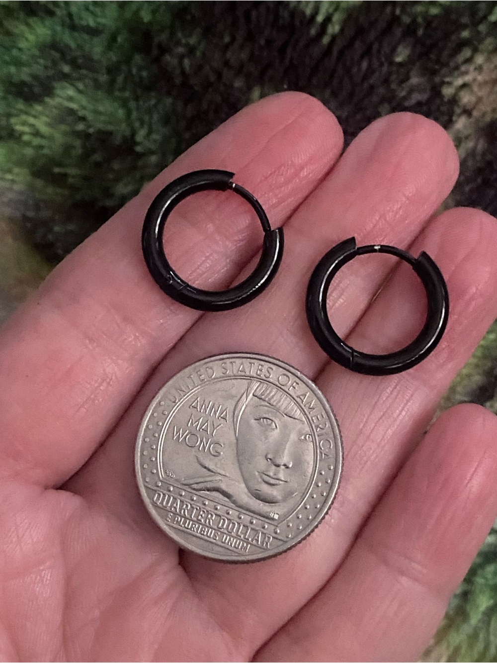 Black Small Hoop Earrings - Women Jewelry